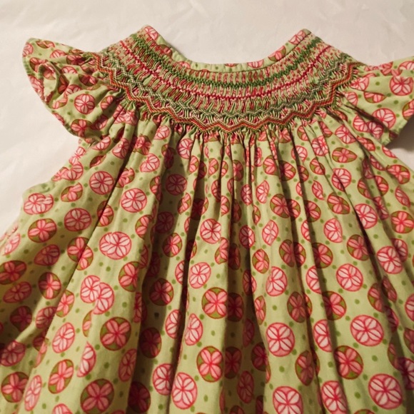 The Bailey Boys,24mo, pink and green smocked dress - Picture 2 of 4